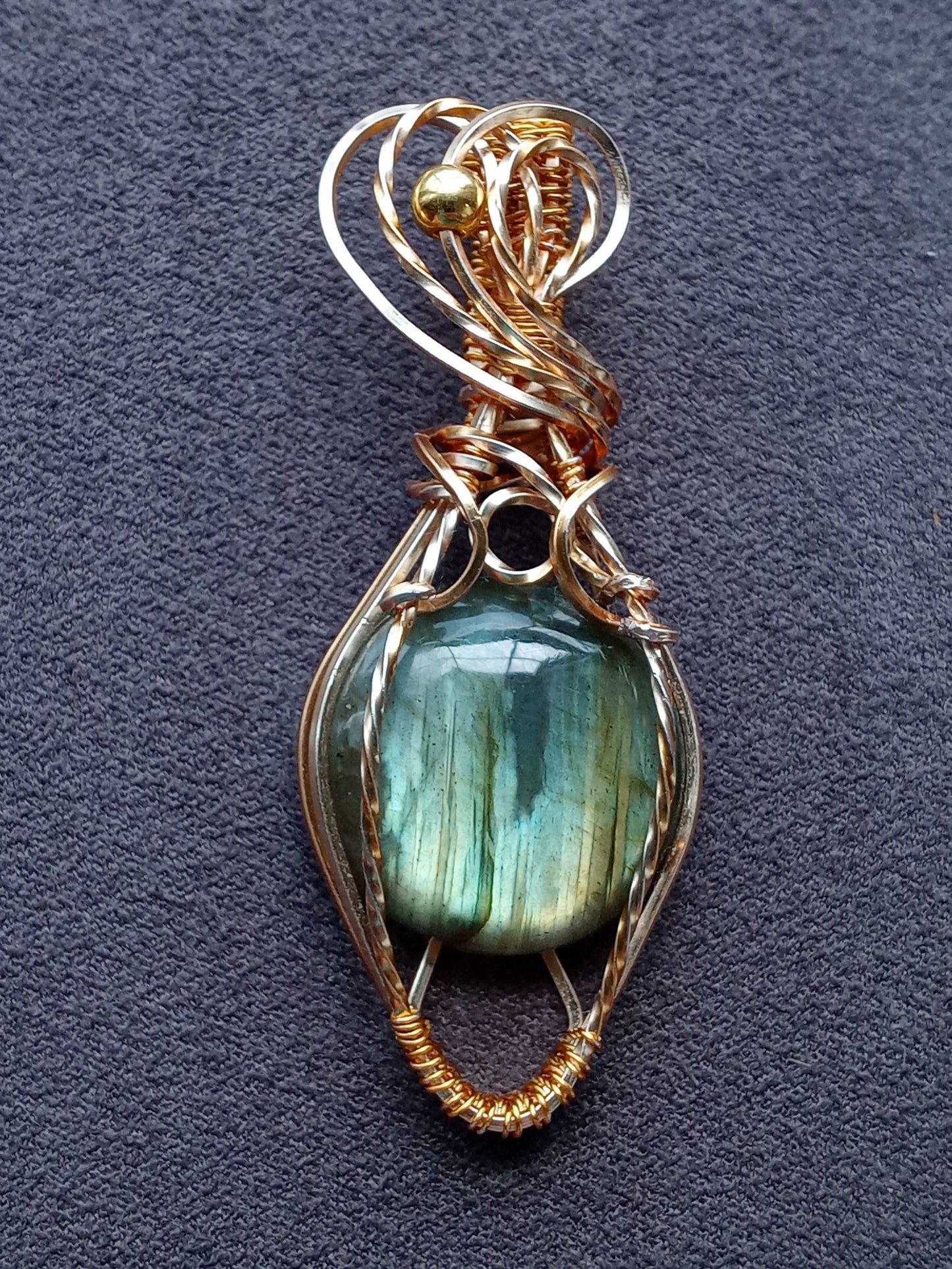 Green and Gold Labradorite Pendant