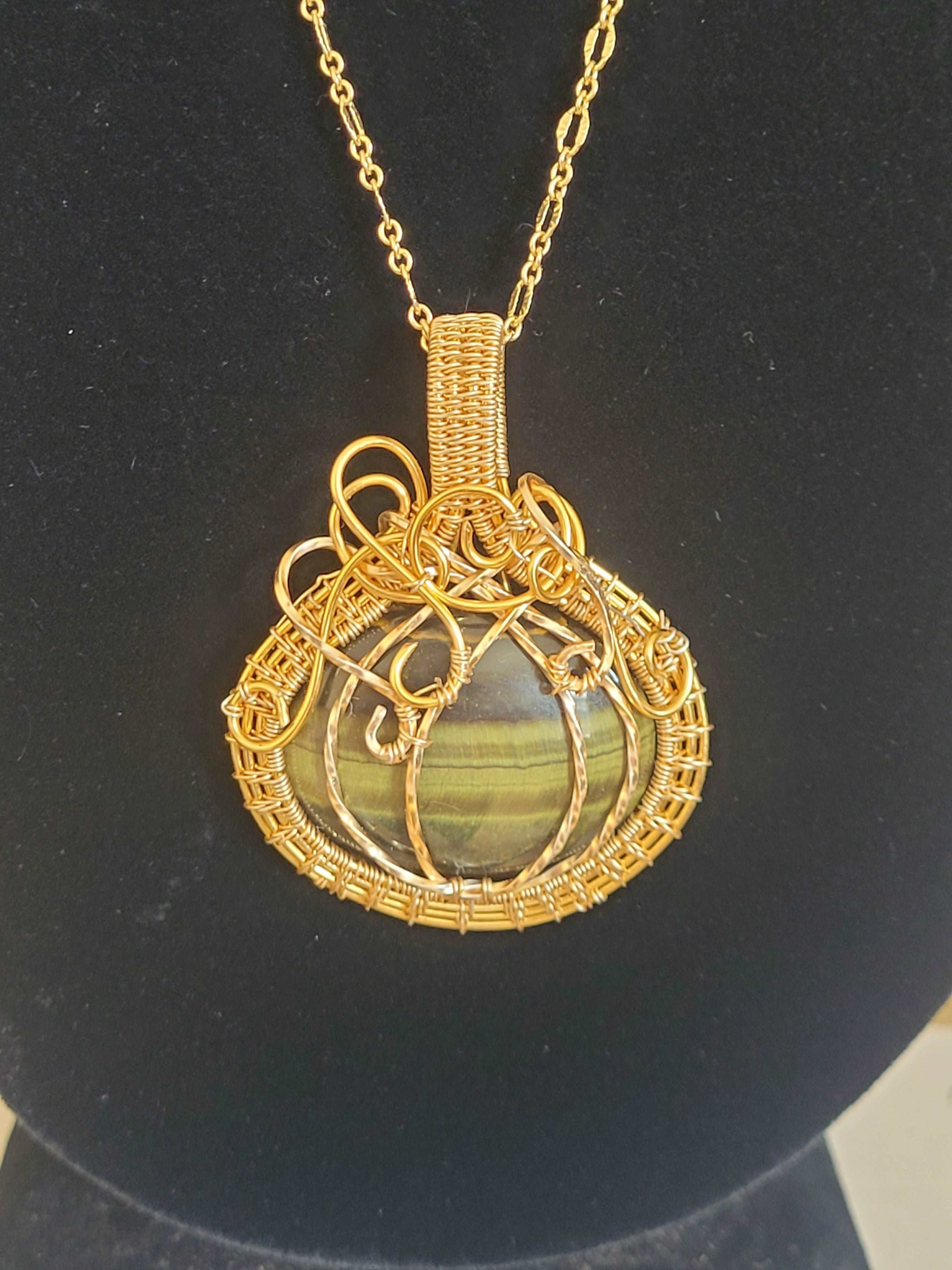 Golden Tiger Eye Wire Wrap