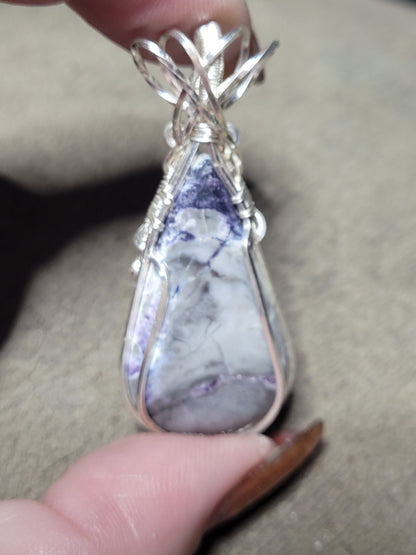 Small Teardrop Tiffany Stone Pendant