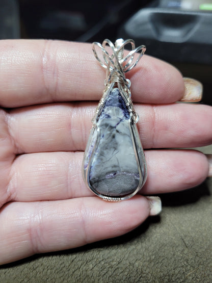 Small Teardrop Tiffany Stone Pendant