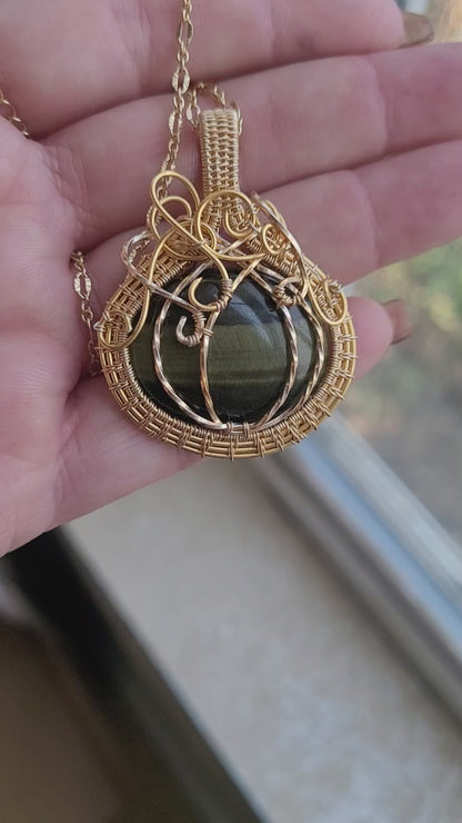 Golden Tiger Eye Wire Wrap