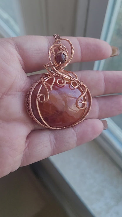 Carnelian Wire-Wrapped Pumpkin